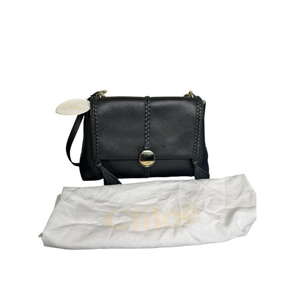 Chloe NWT Penelope Large Top-Handle Bag in Black Smooth Grained Leather - Picture 2 of 16